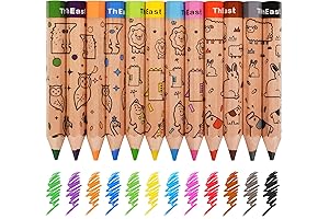 ThEast 12 Short Jumbo Colored Pencils