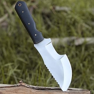 D2 Tracker Knife - Bushcraft Outdoor Survival Knife Fixed Blade Hunting Knife with Sheath Scout Carry Knife - Full Tang Tom Brown Style Camping Knife - WARIVO KNIFE
