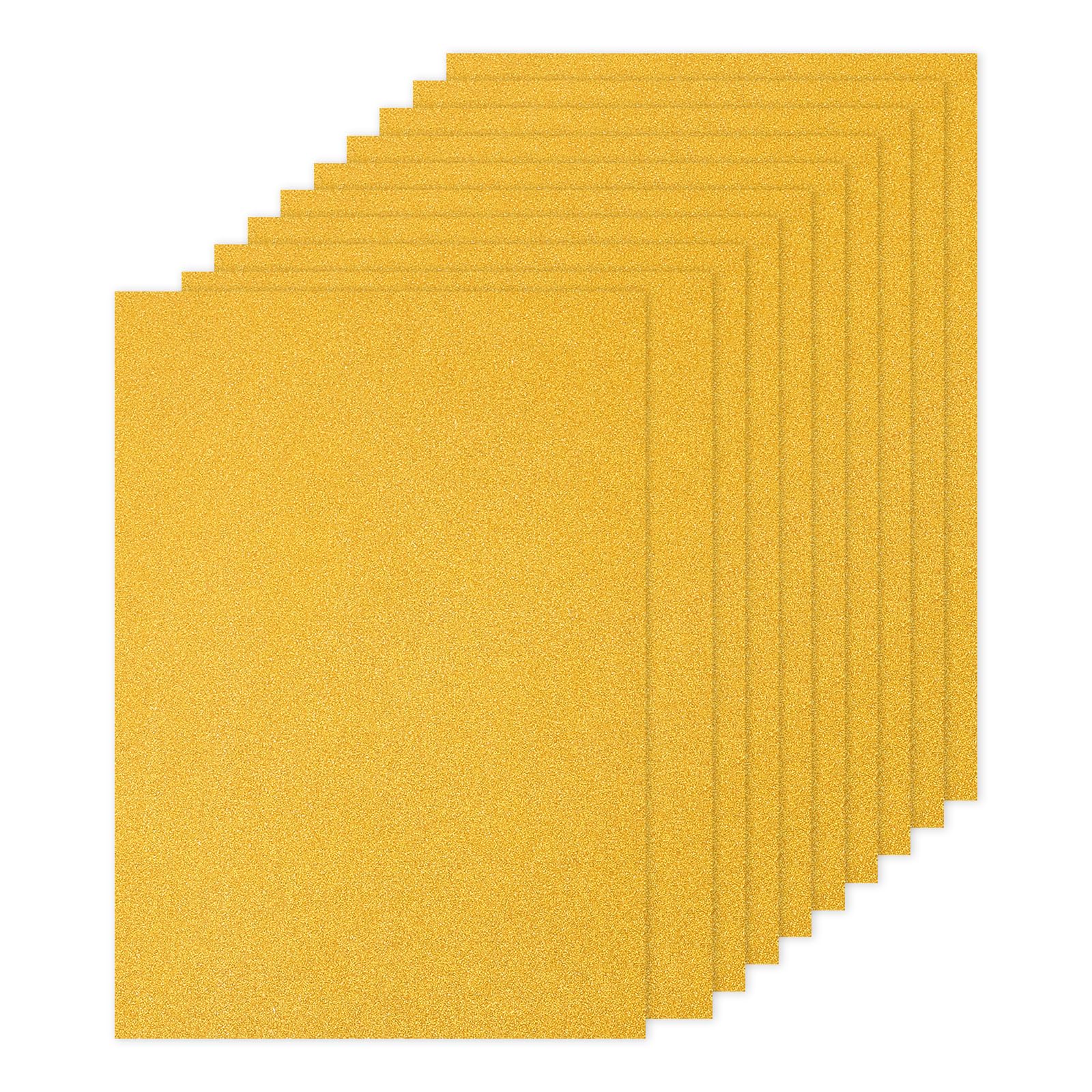PATIKIL 20Sheets Gold Glitter Cardstock Paper