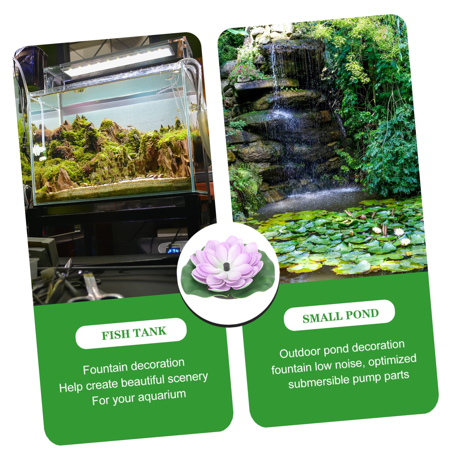 Fuente Solar Flotante Estilo Loto para Estanque 7v 1, 2w
