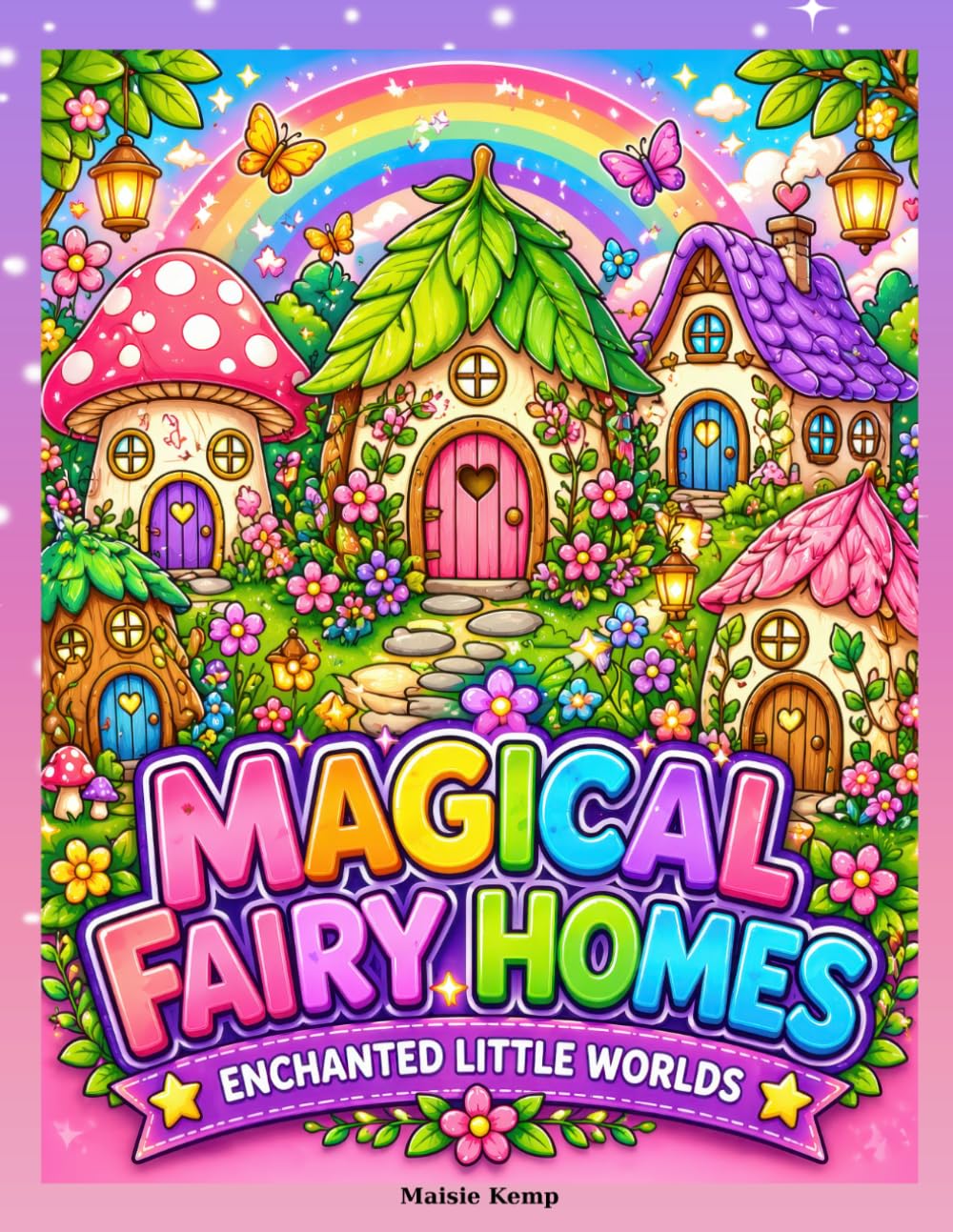 Magical Fairy Homes: Enchanted Little Worlds: Fantasy Houses Coloring Book for Relaxation and Stress Relief