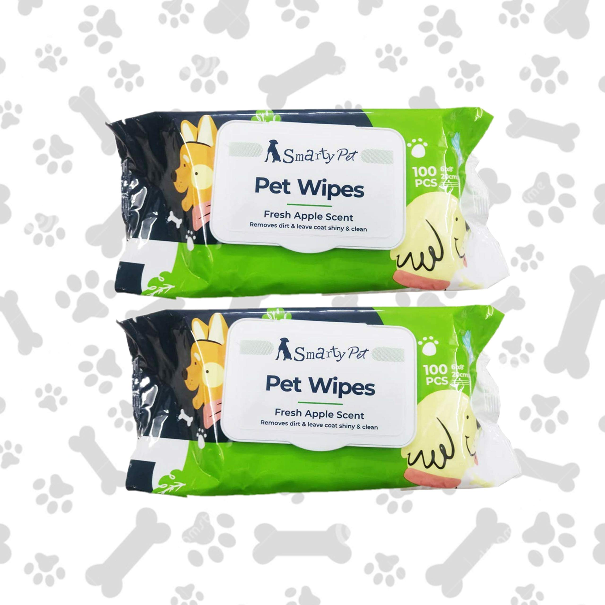 W9 Smarty Pet Soft Pet Wet Wipes for Dogs, Puppies & Pets with Fresh - Apple Scent 6"x 8" - Pack of 100 Wipes. (Pack of 2) (B08PKKSGVH) Amazon Price History, Amazon Price Tracker