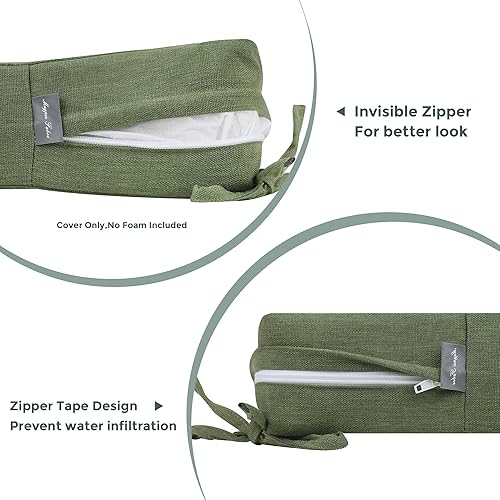 Miniatura 5 de Magpie Fabrics Fundas de cojín para sofá biplaza para banco de patio (solo funda de repuesto, sin relleno), funda de cojín impermeable resistente a