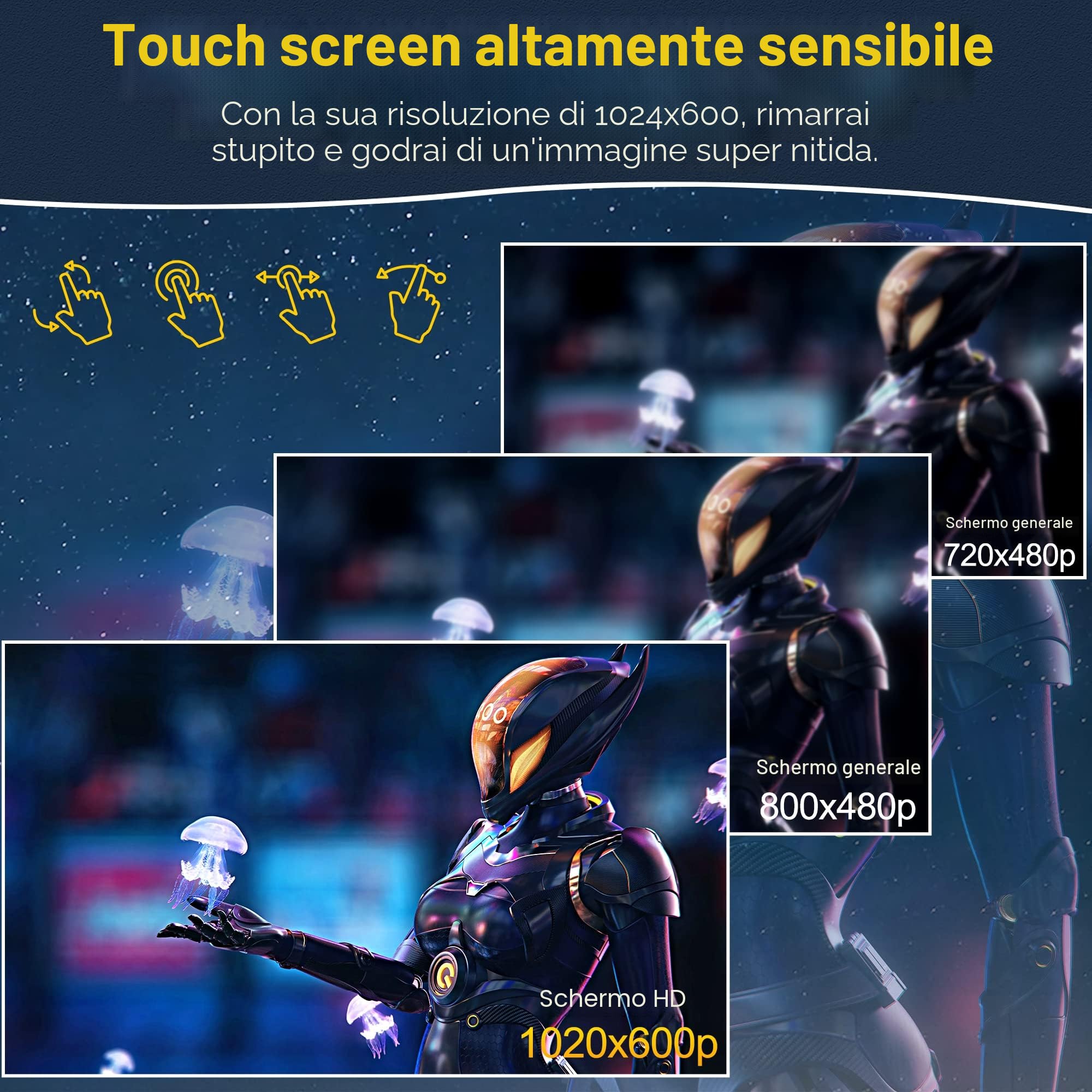 [Aggiornamento] A-pple CarPlay & Android Auto Autoradio 2 Din, ricevitore multimediale digitale da 7 pollici, doppia radio DIN con schermo, telecamera posteriore, mirror link, RDS/FM/AM/Phone GPS Navi