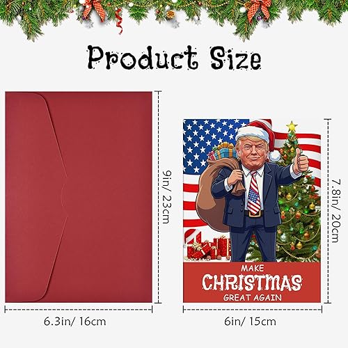 Miniatura 2 de ERKOON Divertida tarjeta de Navidad, tarjeta de felicitación de Navidad humorística de Donald para hombres y mujeres, tarjetas de regalo para