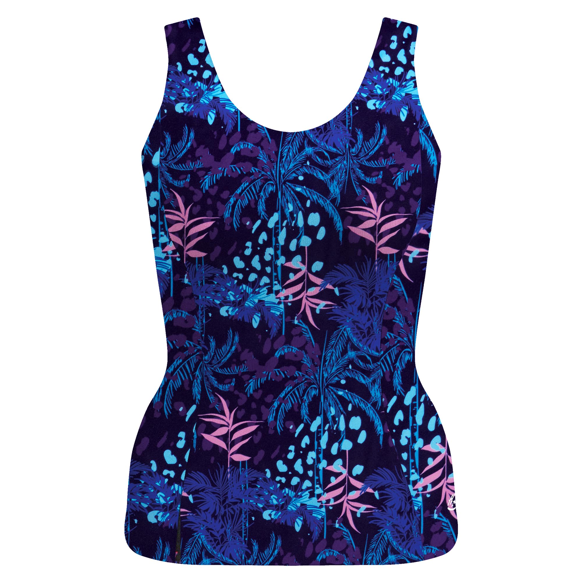 Womens Chlorine Resistant Princess Seam Tankini Swimwear Top