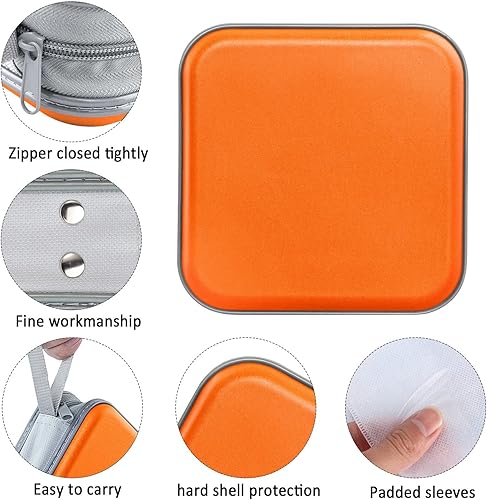 Miniatura 8 de Funda para CD, capacidad para 40 unidades, para CDDVD, cartera, de plástico duro, para discos de DVD, carpeta de almacenamiento para automóvil,