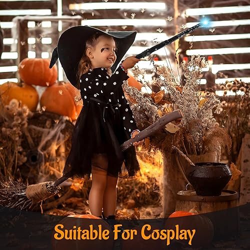 Miniatura 4 de Varita iluminada para niños, varita mágica iluminadora y sonora, accesorios de disfraz para Halloween, cumpleaños, fiesta de cosplay, 2 piezas