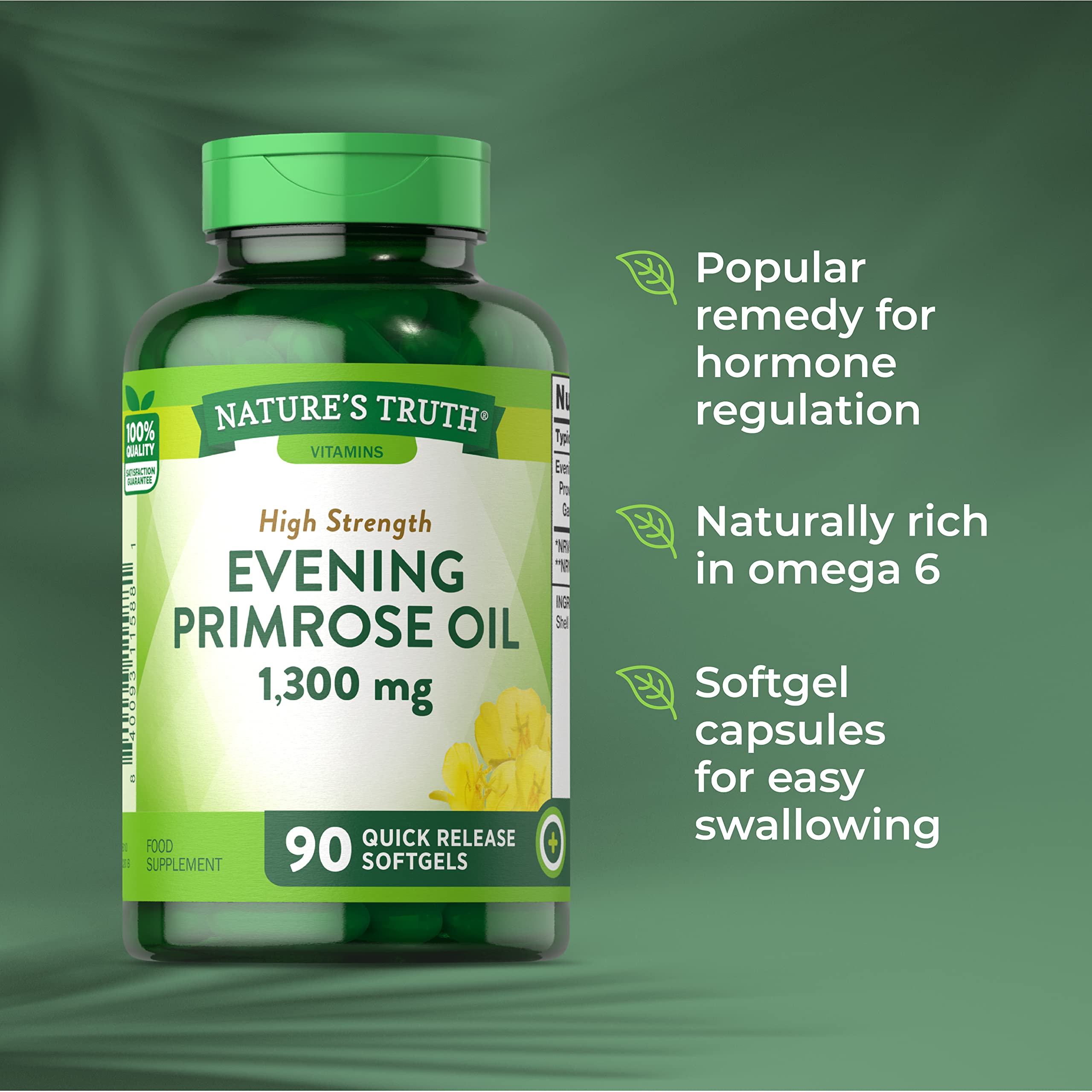 Buy Evening Primrose Oil (EPO) 1,300mg 90 Softgels Capsules Rich Source of Omega6, Linoleic