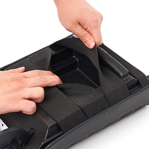 Miniatura 4 de KMMOTORS Modelo Y, Modelo 3 Funda de consola central acolchada negro, cojín de reposabrazos, protector de consola, cuero vegano, accesorios Tesl*