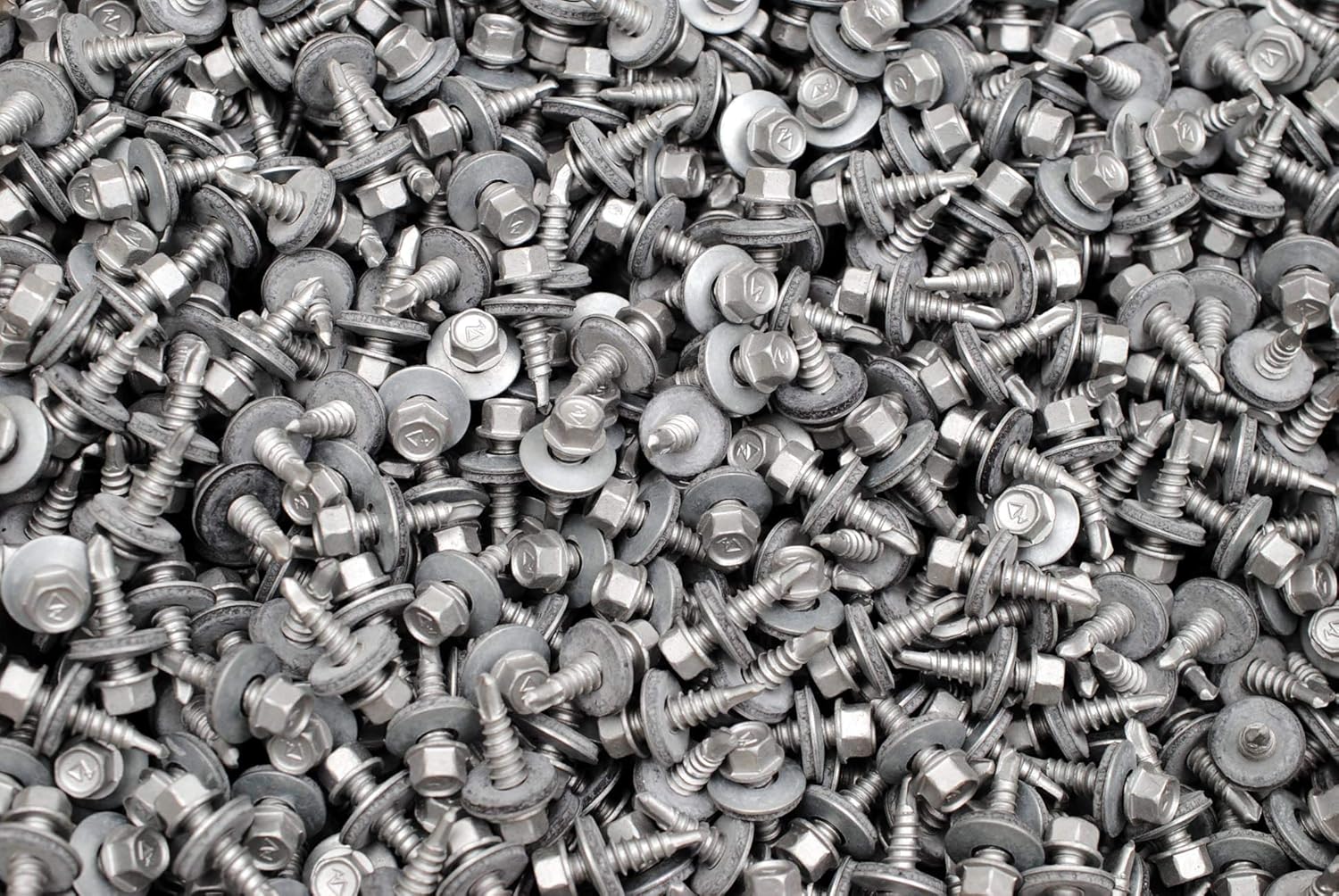 (300) Rubber Washer Stitch Screw 1/4 x 7/8 Self-Drilling Hex Roofing Siding #1