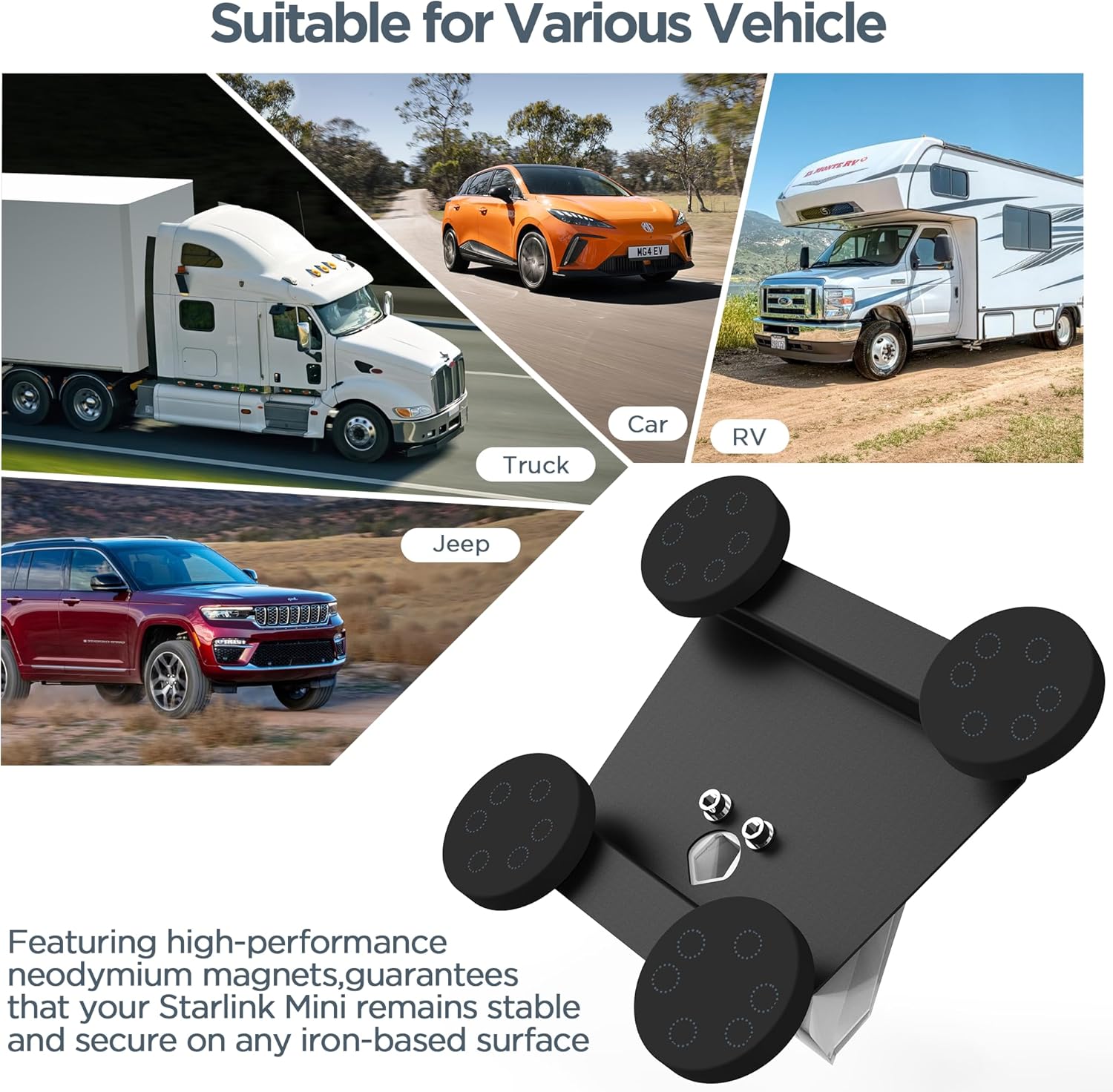 Starlink Mini Case with Starlink Mini Magnetic Roof Mount,