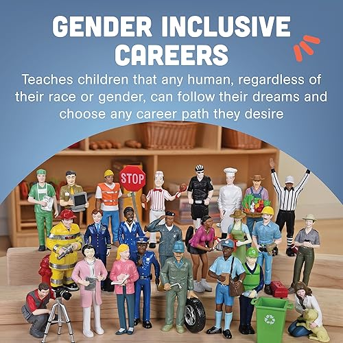 Miniatura 4 de Constructive Playthings Pretend Professionals - Juego de 24 figuras de juguete para niños a partir de 3 años, figuras de juguete independientes