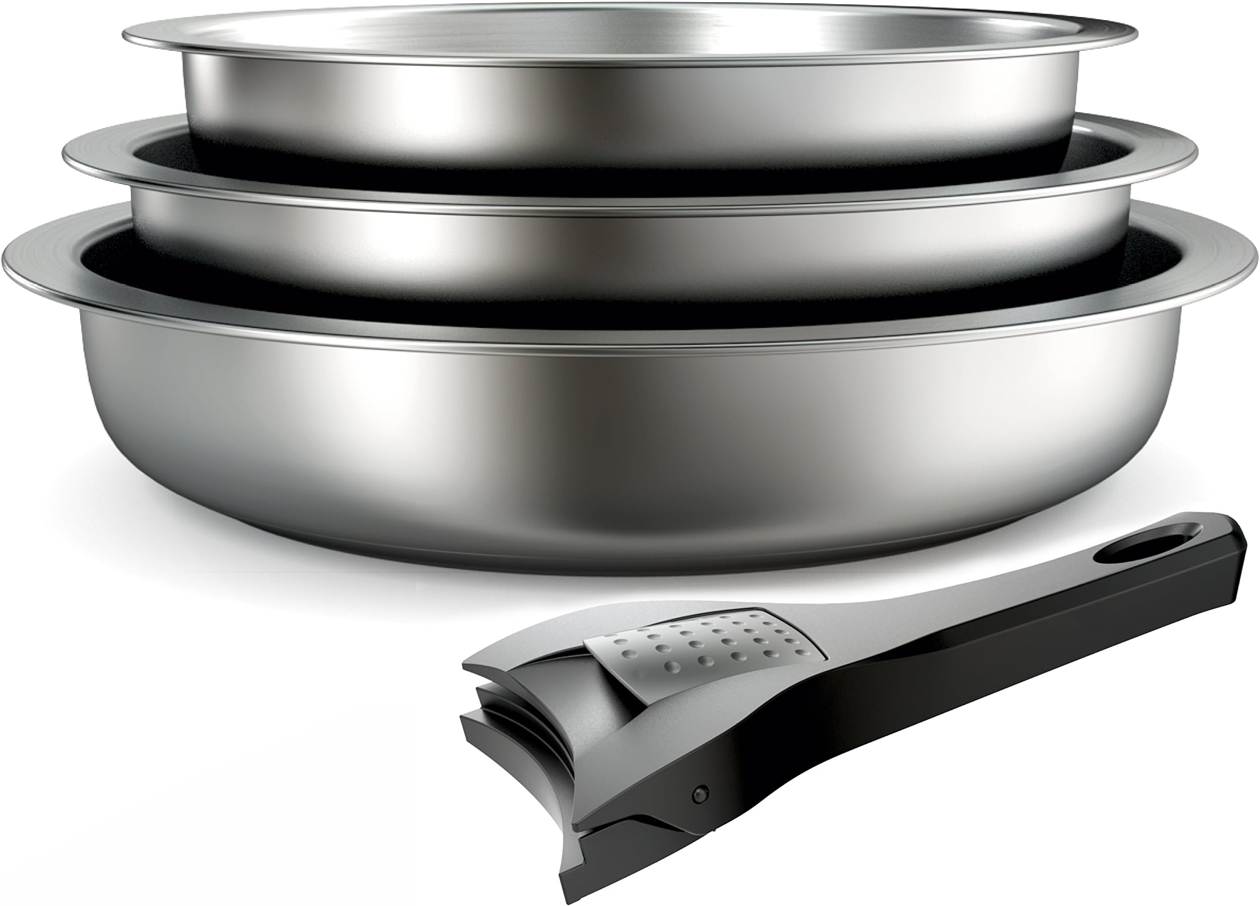 Backen 401599 – Frying Pan – Stainless steel – 4 Piece Set – 18/10 Stainless Steel – Suitable for all Heat Sources including Induction