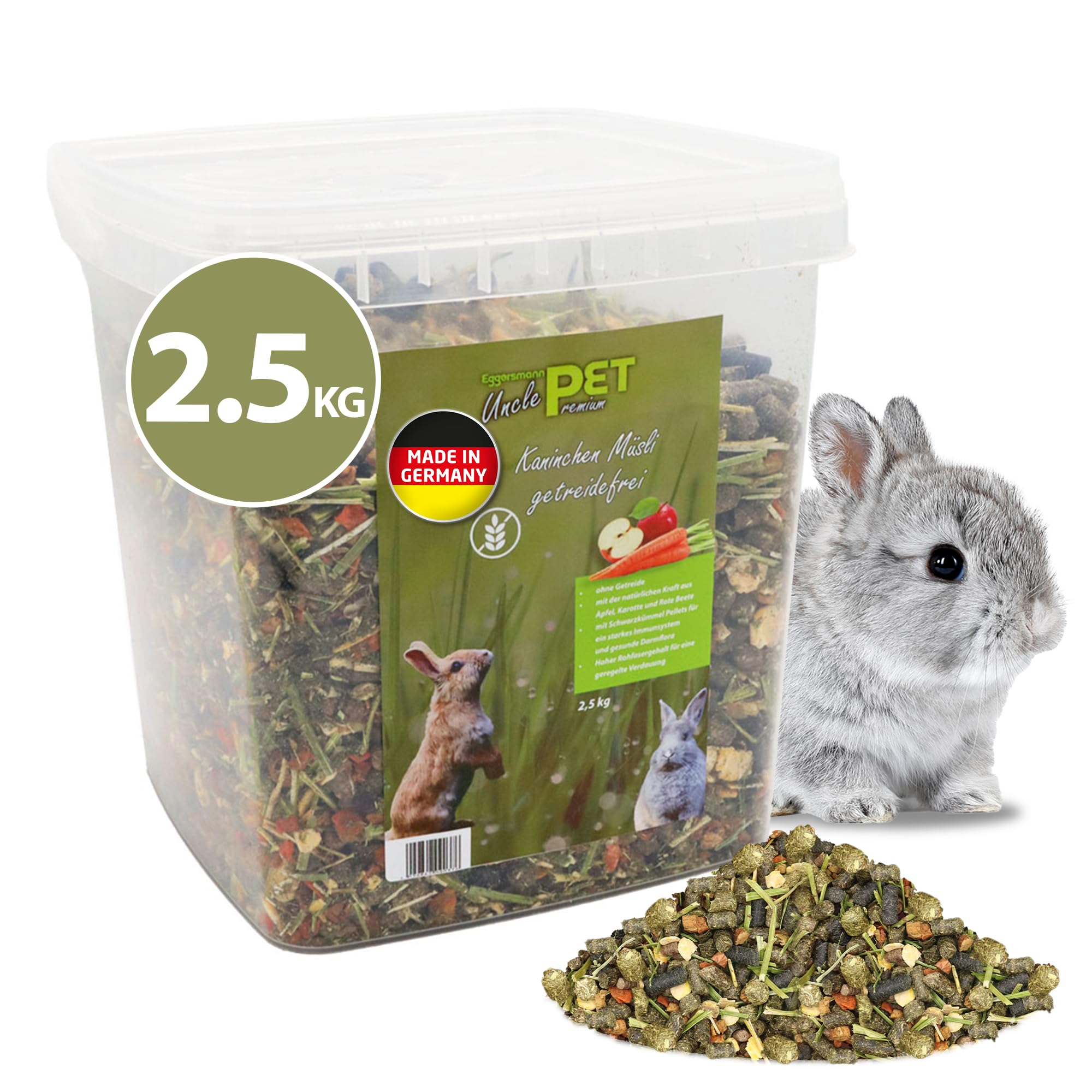 Eggersmann Uncle Pet Premium Conejo Granola Sin Cereales 2,5 Kg
