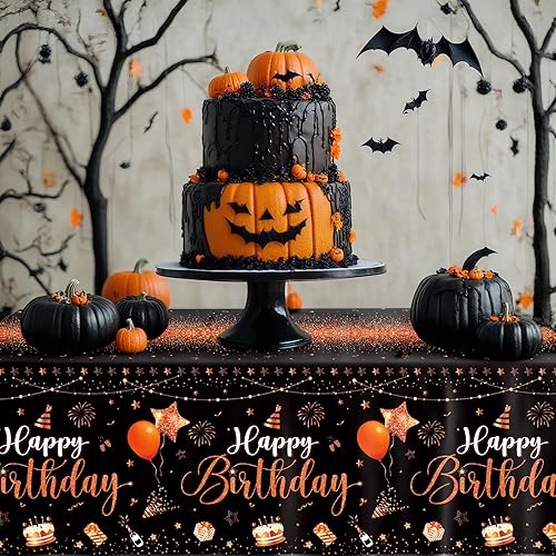 Vista 116 de Tudomro 3 manteles rectangulares de plástico para decoración de fiesta de cumpleaños, para mujeres y hombres, suministros de fiesta de baby shower