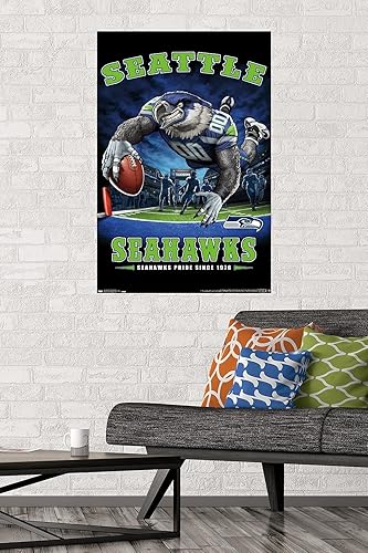 Miniatura 2 de Trends International NFL Seattle Seahawks - Póster de pared de End Zone 17, 22.375 x 34 pulgadas, versión premium sin marco