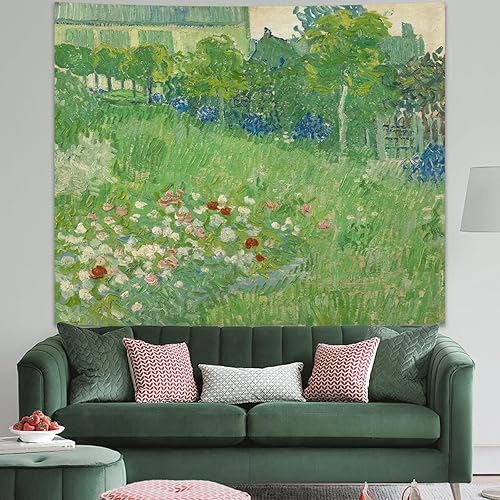 Miniatura 8 de Avinyl Van Gogh - Tapiz grande de primavera para jardín, para dormitorio, pintura al óleo abstracta estética, vintage, para colgar en la pared de la