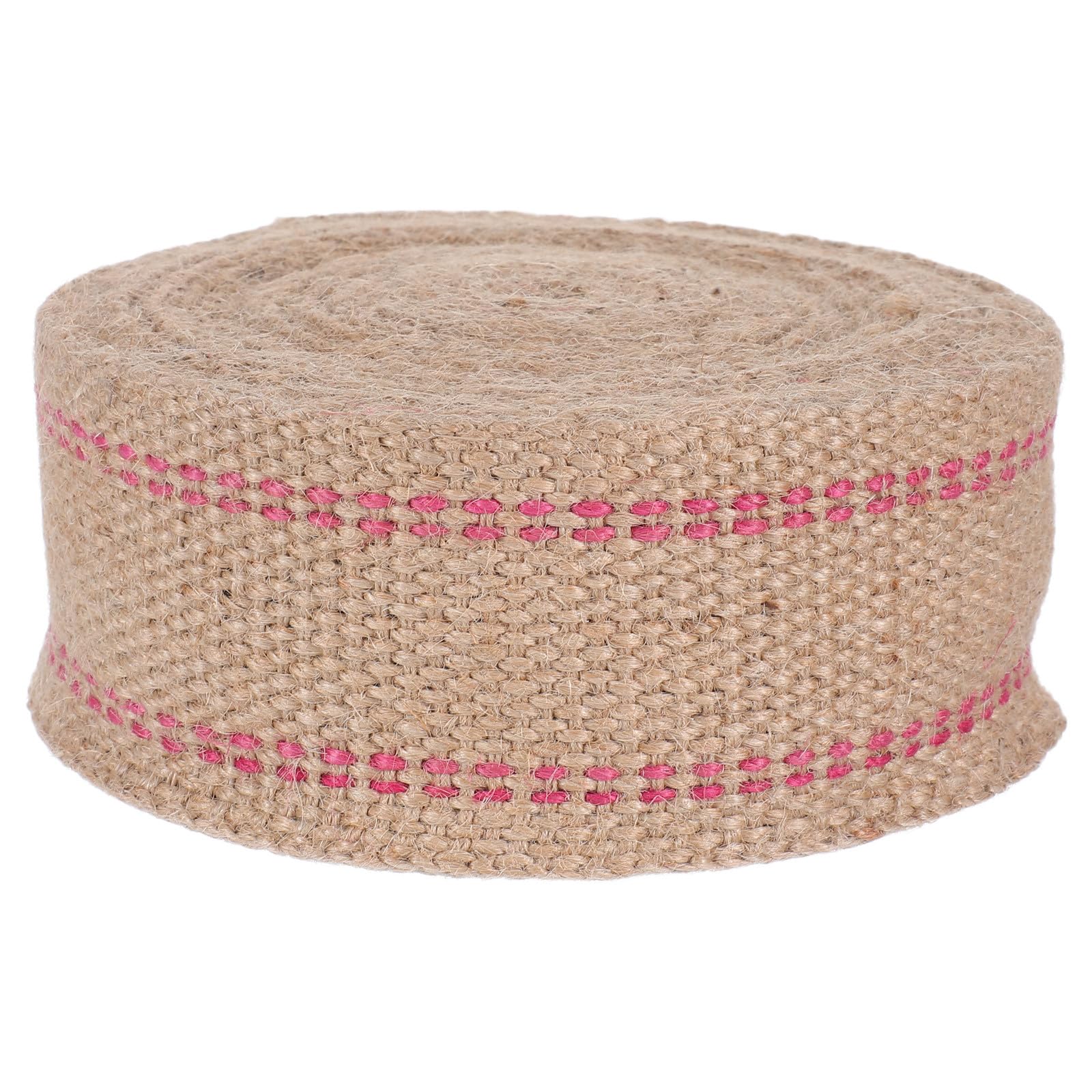 Sangle Jute Rayée Rouge 6 CM x 10 M MAGICLULU pour Réparation Meubles