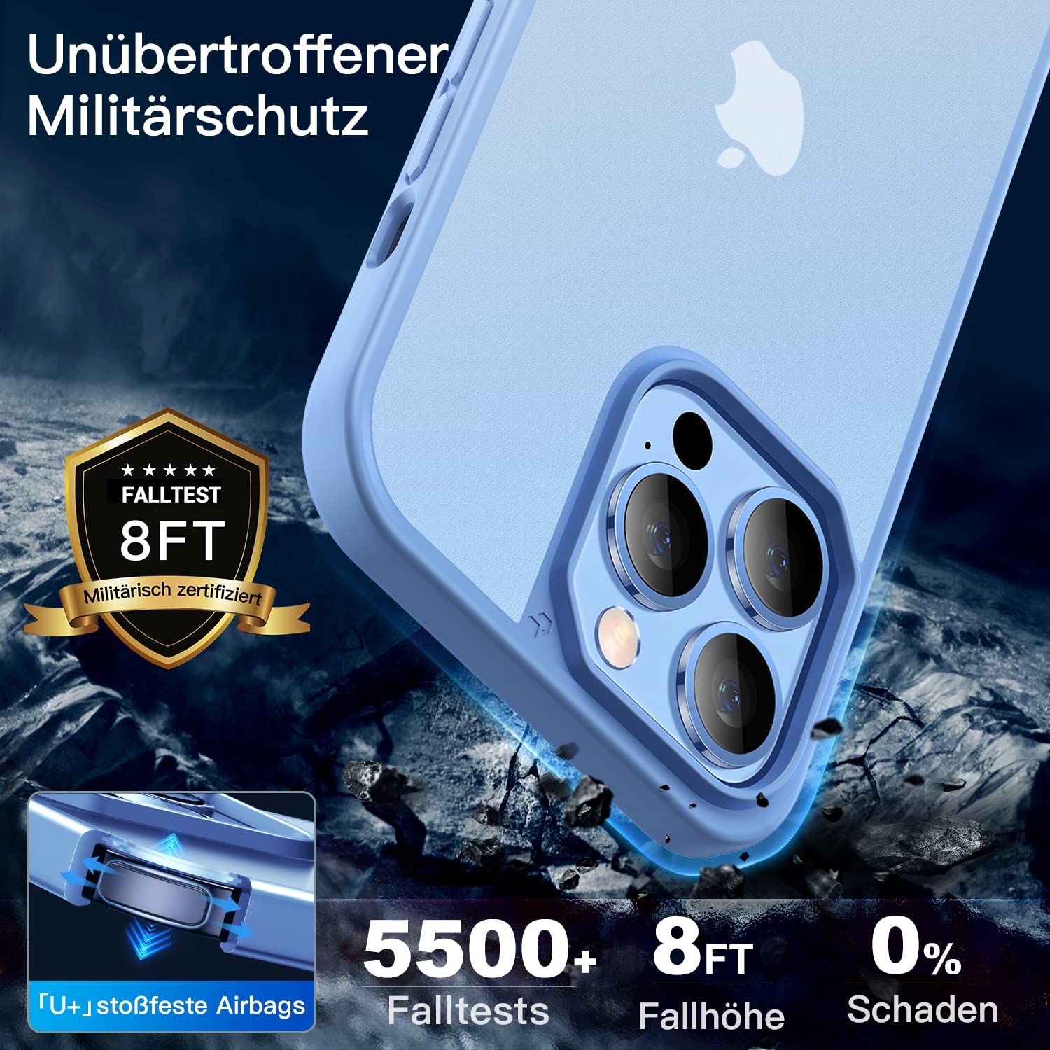 CASEKOO Matt Power Hülle Für IPhone 15 Pro Max – Militärgeschützt, Stoßfest, Dünn & Griffig