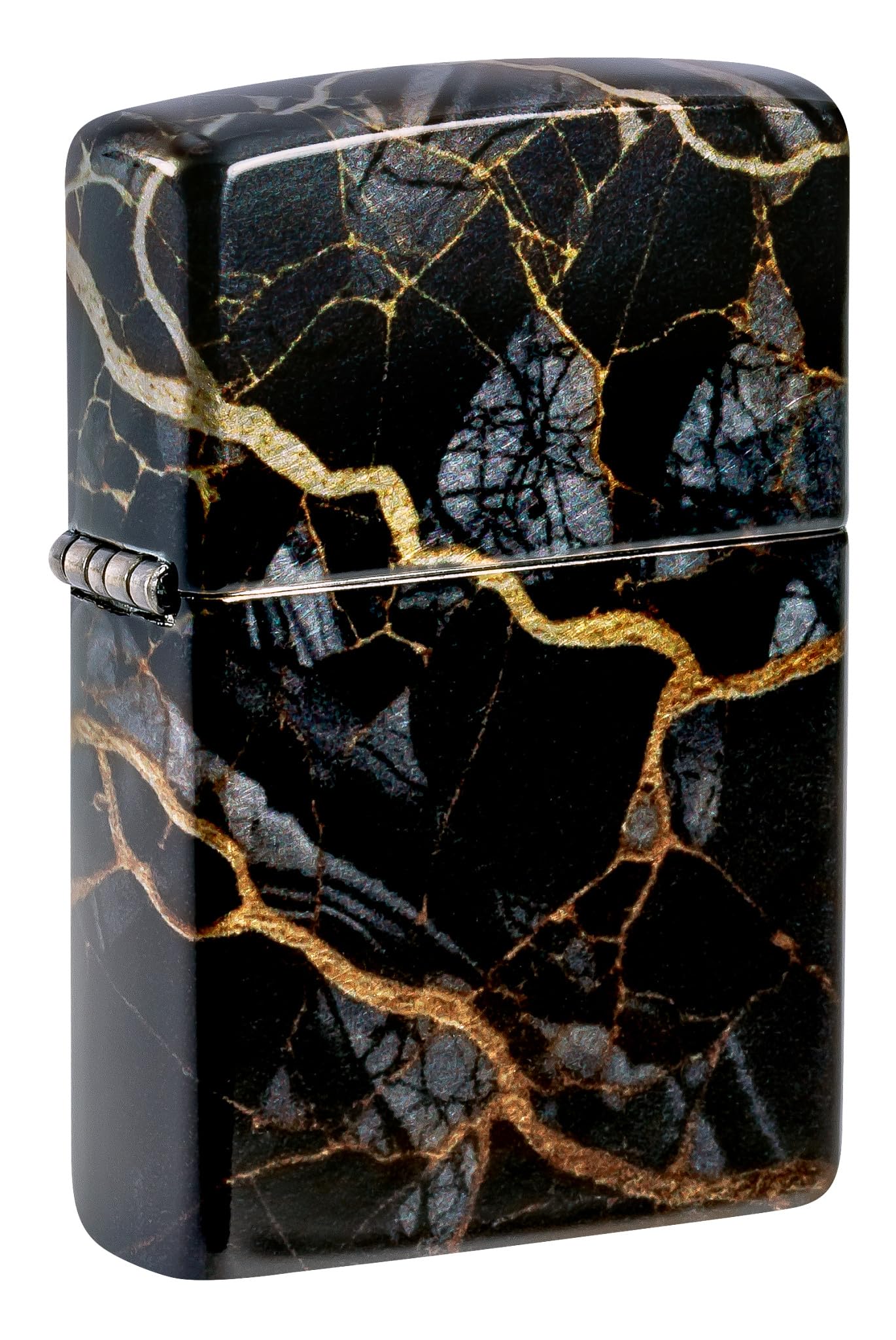 Zippo Fusion Marble Design 540 Tumbled Chrome Pocket Lighter