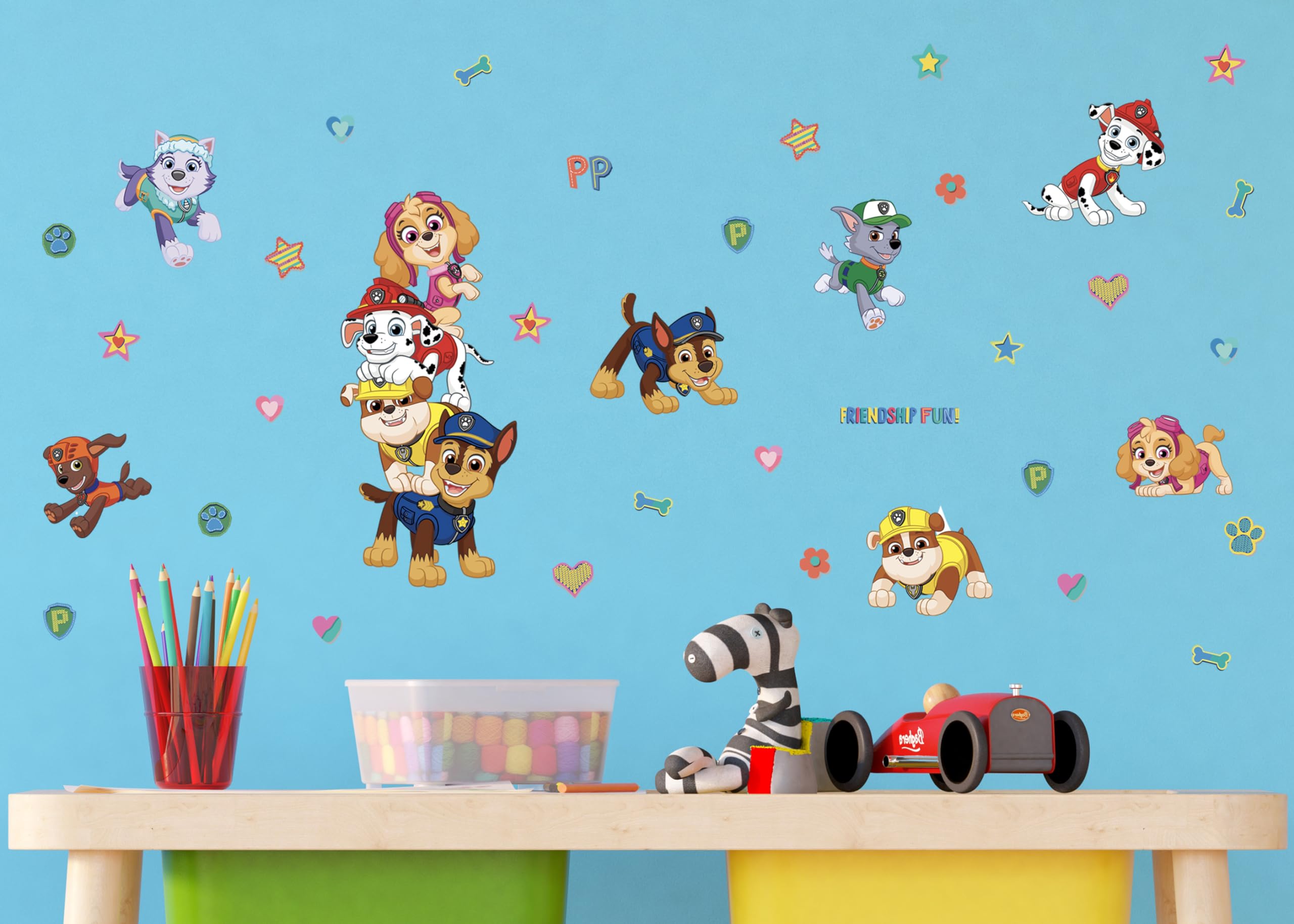 Paw Patrol Adesivi da Parete per Bambini, Adesivi Autoadesivi per Ragazzi e Ragazze, Decorazione da Parete di AG Design | 30 x 30 cm | ADKS 3842