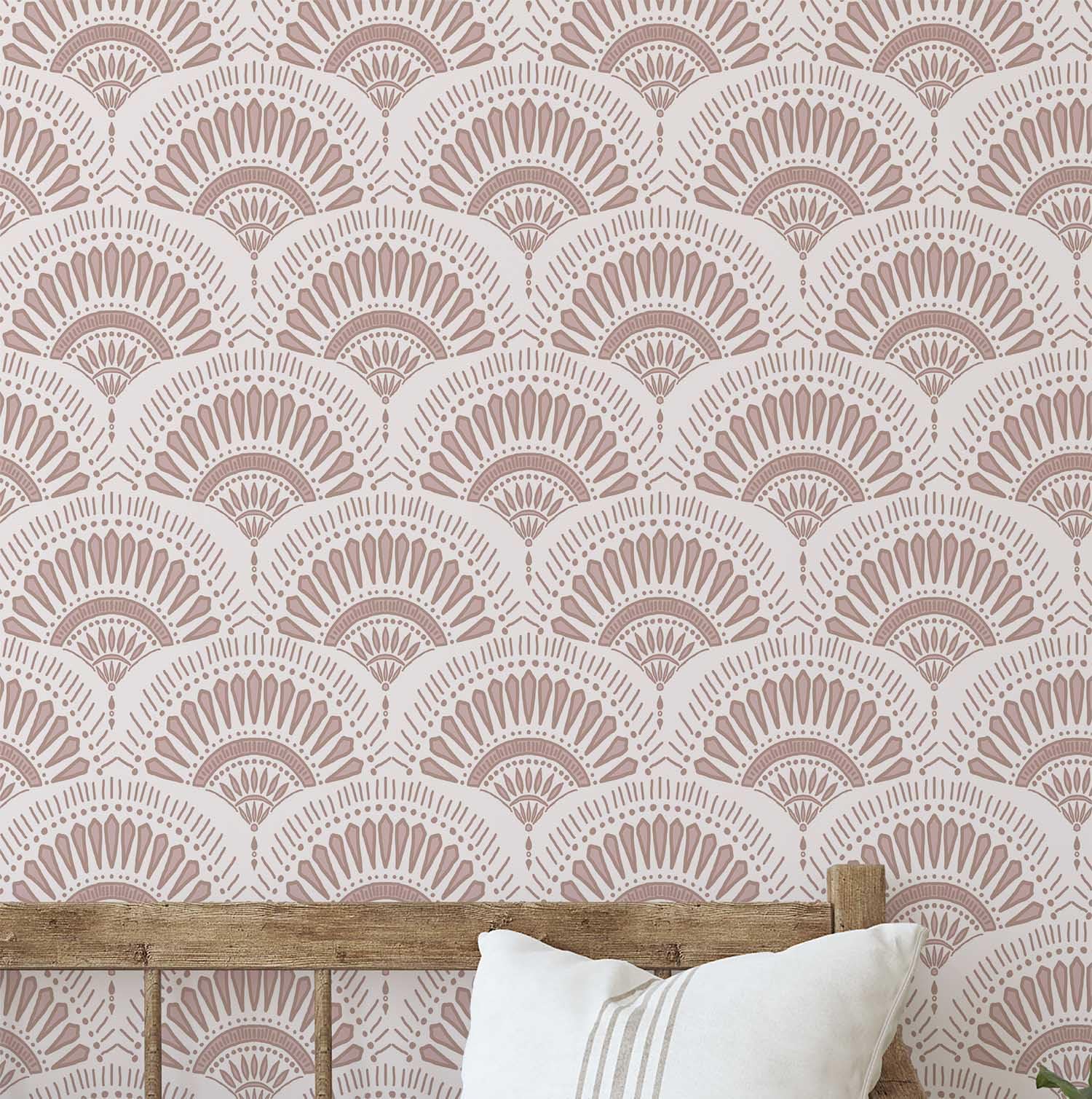 Papier peint autocollant rose motif asiatique pour relooker facilement un mur