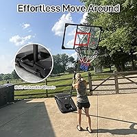 Vista 5 de Kids Basketball Hoop Outdoor 4.82-8.53ft Adjustable, Portable Basketball Hoops & Goals for Kids/Teenagers/Youth in Backyard/Driveway/Indoor, with