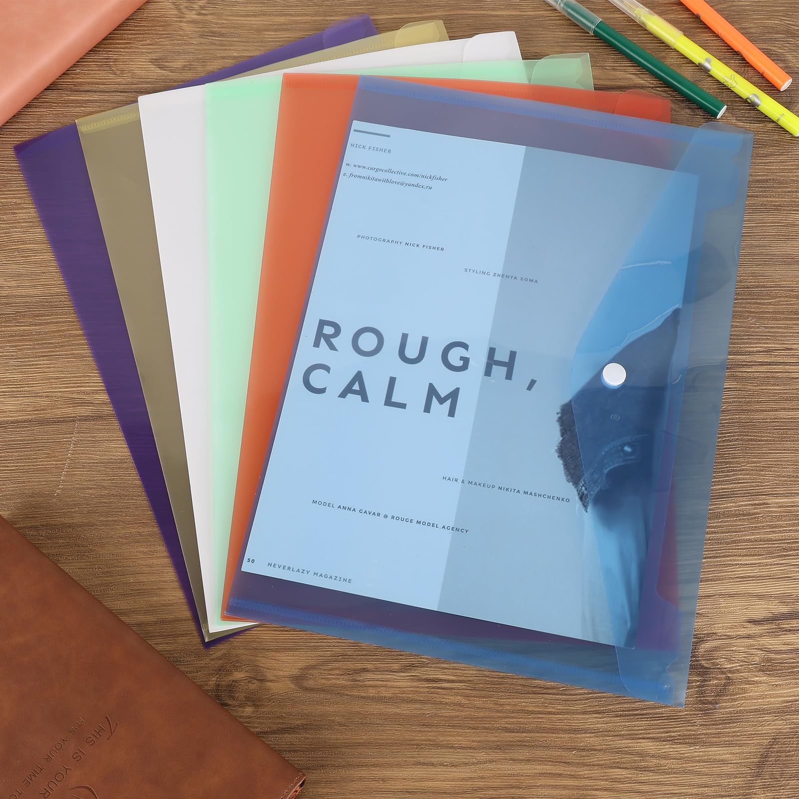 YXHZVON Lot De 28 Pochettes Porte-document A5, 7 Couleurs A5 Plastique