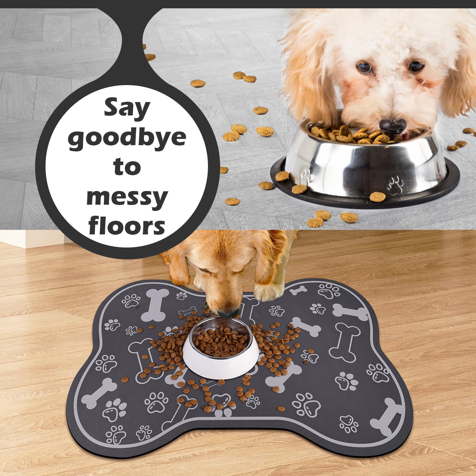 Cat Water Mat Dog Cat Food Mat,Rapid Absorbent Pet Feeding Mat