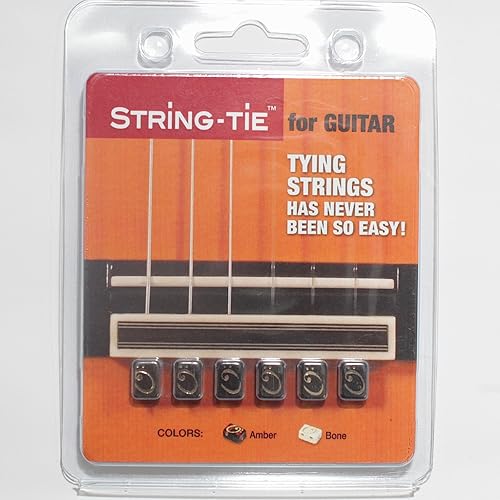 Miniatura 8 de TSTGB TENOR - Juego de cuentas de puente para guitarra clásica o flamenca española, cuentas de puente de color ébano negro.