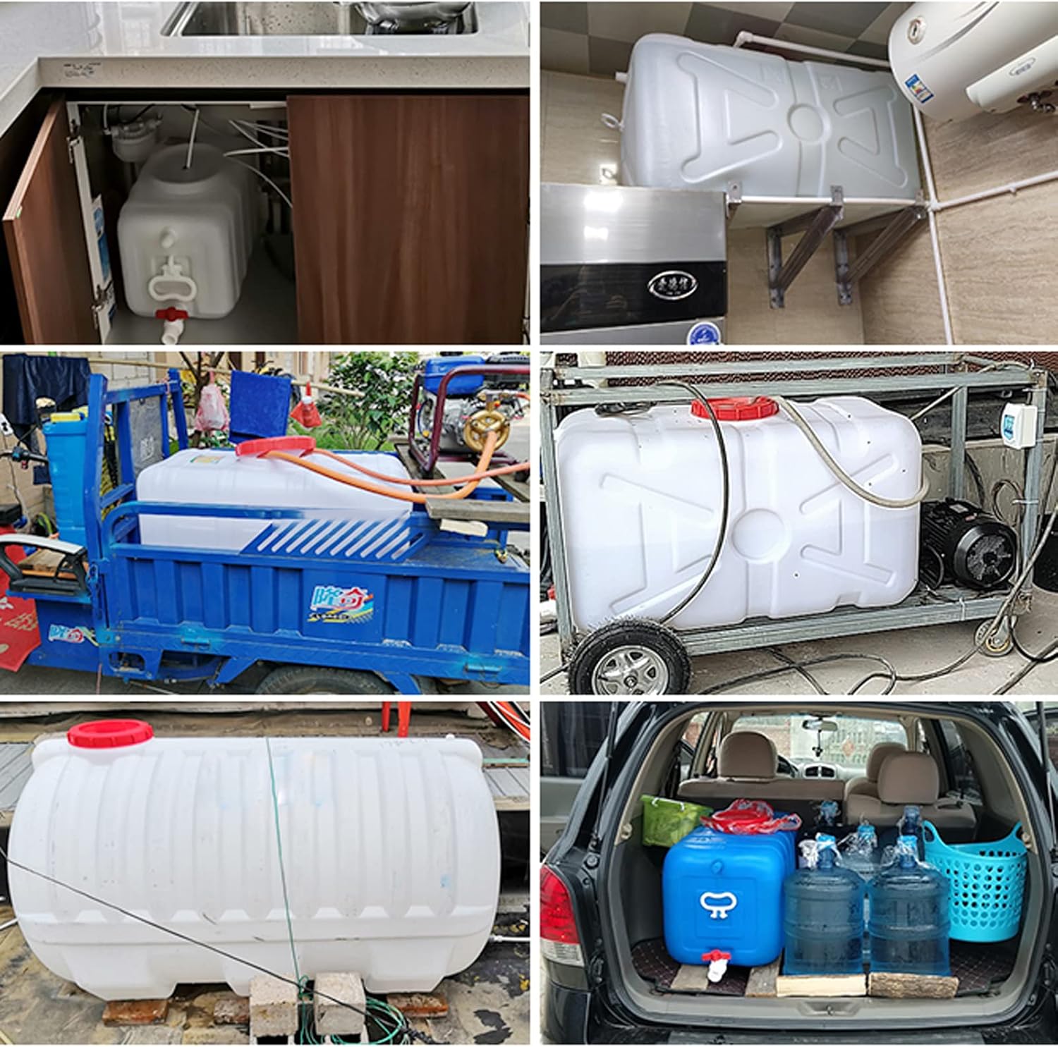 Water Tank Extra Thick Plastic Water Tank Water Containers Water Storage Containers Camping & Hiking Water Container Multifunctional Cold Water Camping Water Storage Carrier Jug(Size:100L)