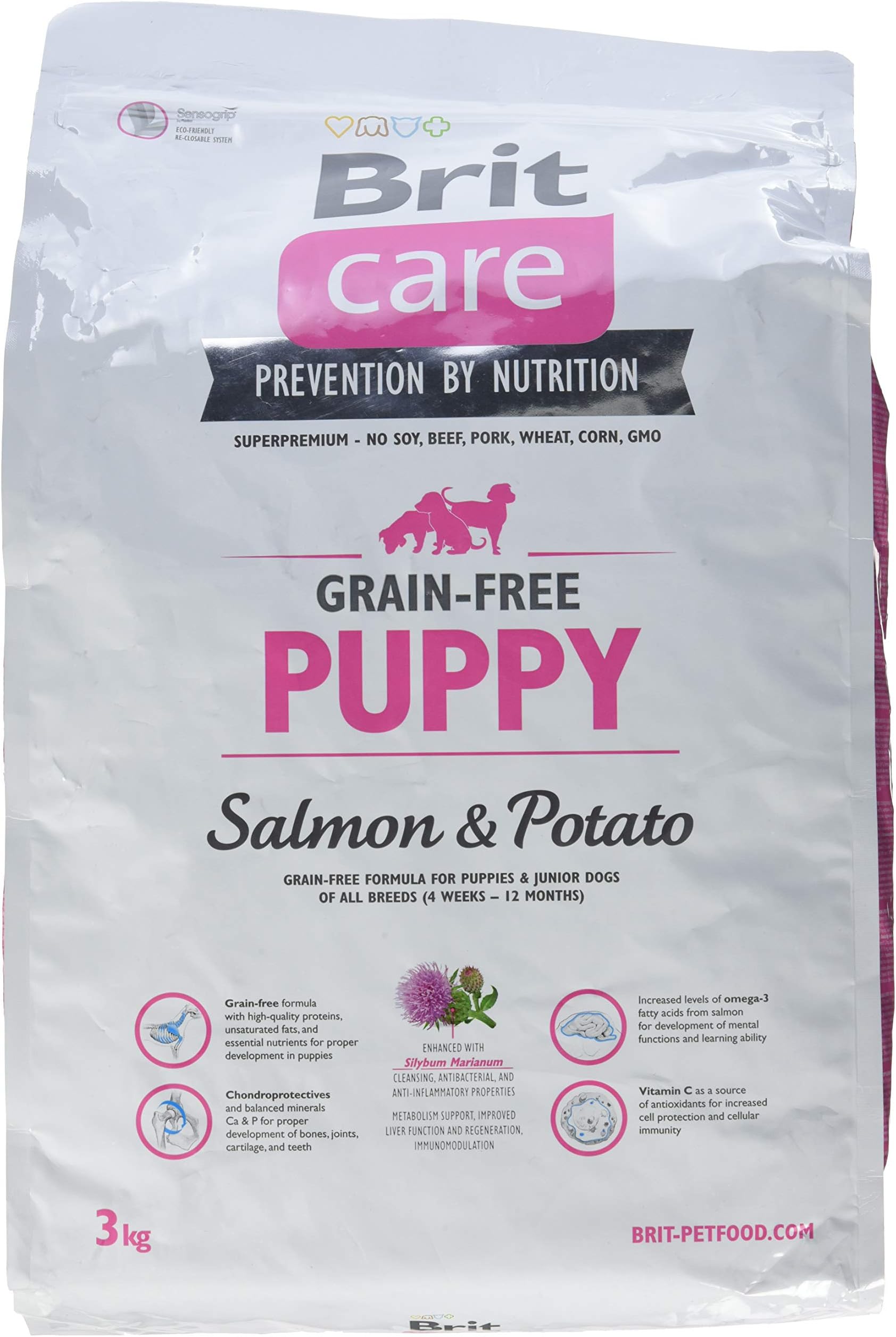 Brit Care Grain-Free Puppy Food, Salmon and Potato, 3 kg