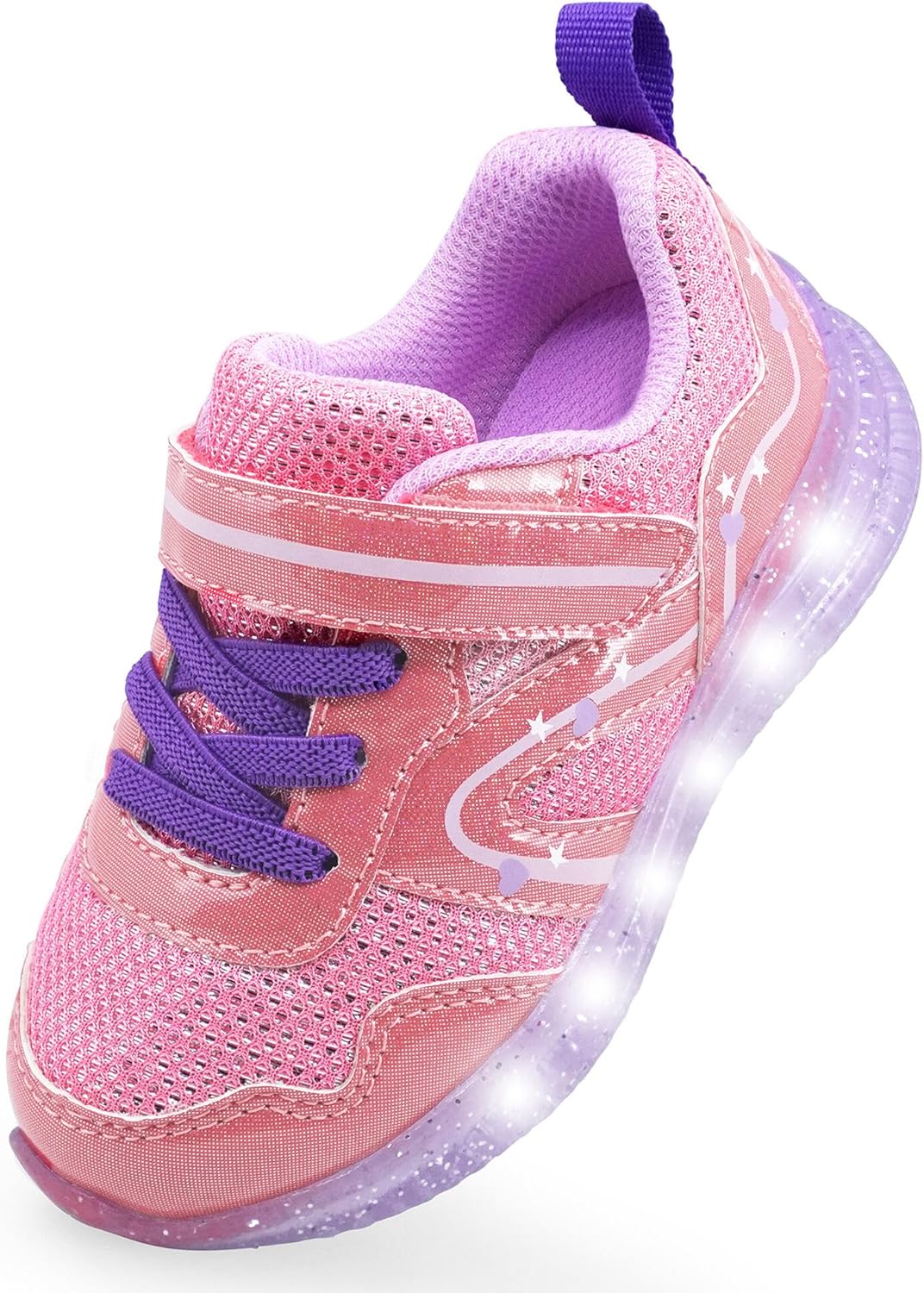 AMZZPIK Light Up Shoes for Boys Girls Toddler LED Flashing Sneakers Breathable Sport Walking Shoes for Kids