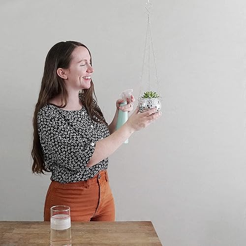 Miniatura 8 de DADO Maceta de bola de discoteca de 4 pulgadas, maceta de discoteca para plantas de interior, colgador de plantas de bola de discoteca, macetas