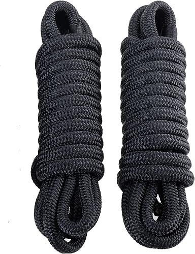 Amarine Made Líneas de muelle de nailon trenzado doble de 7700 libras de resistencia a la rotura (L 25 pies, D 58 pulgadas, ojal de 15 pulgadas),