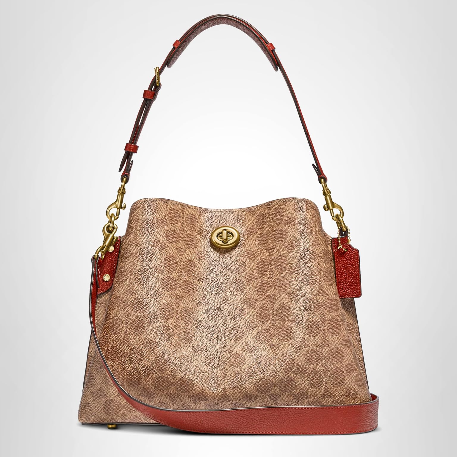 Coach Polished Pebble Leather Willow Shoulder Bag