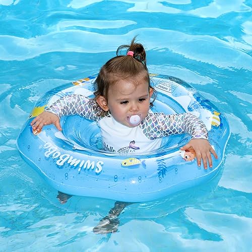 Miniatura 10 de Swimbobo Flotador inflable de natación para bebé con asiento seguro para niños de 6 a 36 meses