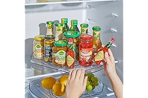 Square Lazy Susan Turntable Organizer for Refrigerator