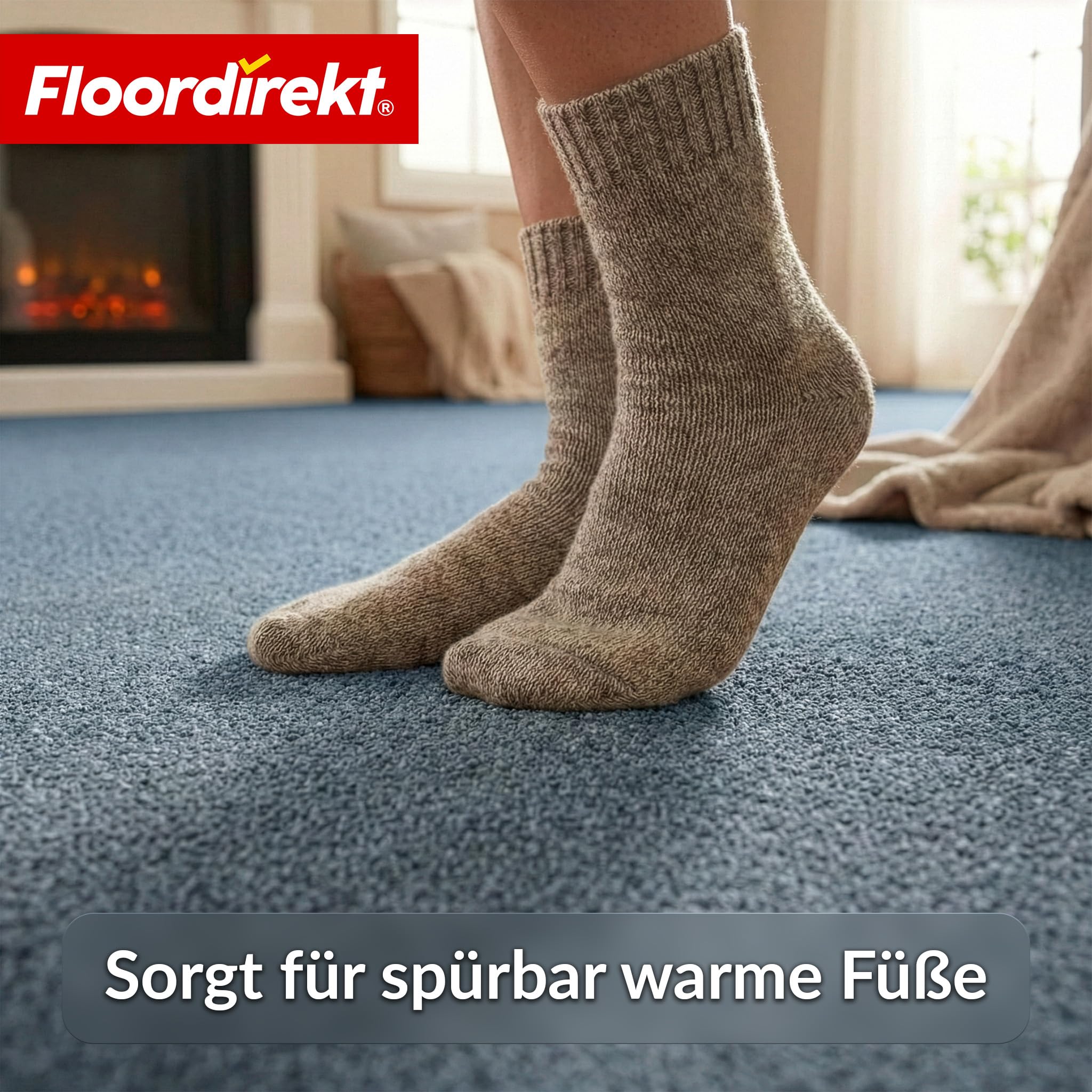 Floordirekt Wykładzina podłogowa z włókniny igłowanej 200 x 400 cm – wytrzymały dywan z piankowym spodem, izoluje odgłosy kroków i zimno, możliwość indywidualnego przycięcia, do salonu i biura, szary
