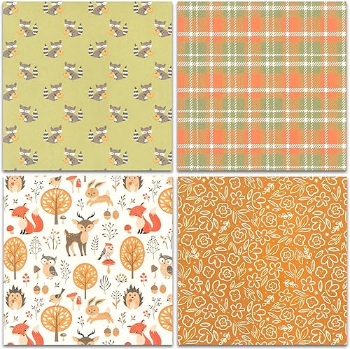 Miniatura 3 de Bloc de papel para álbum de recortes de 6 x 6, 24 hojas de papel de Acción de Gracias para álbumes de recortes de un solo lado, suministros para