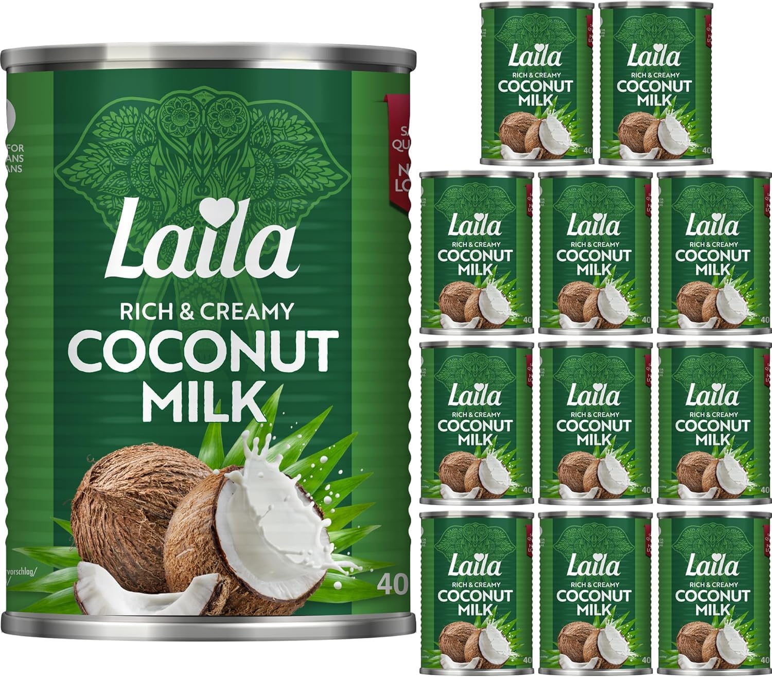 LAILARich & Creamy Coconut Milk 400 ml (Case of 12)