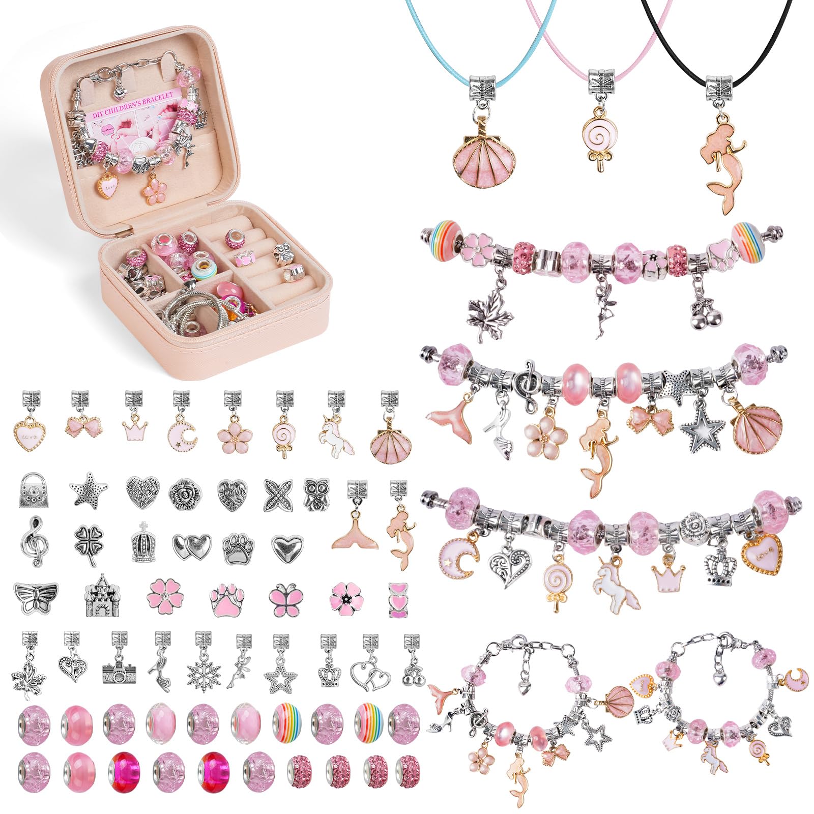 AUAUY Kit Braccialetti Fai Da Te per Bambina 5-10 Anni - Regalo Compleanno Originale, Idee Natale