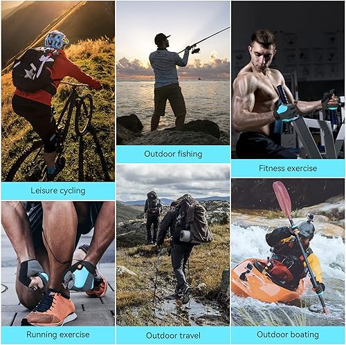 Miniatura 4 de Bessteven Guantes de pesca con 3 dedos cortados guantes de protección solar para hombres y mujeres, kayak, vela, remo, canoa, ciclismo, senderismo