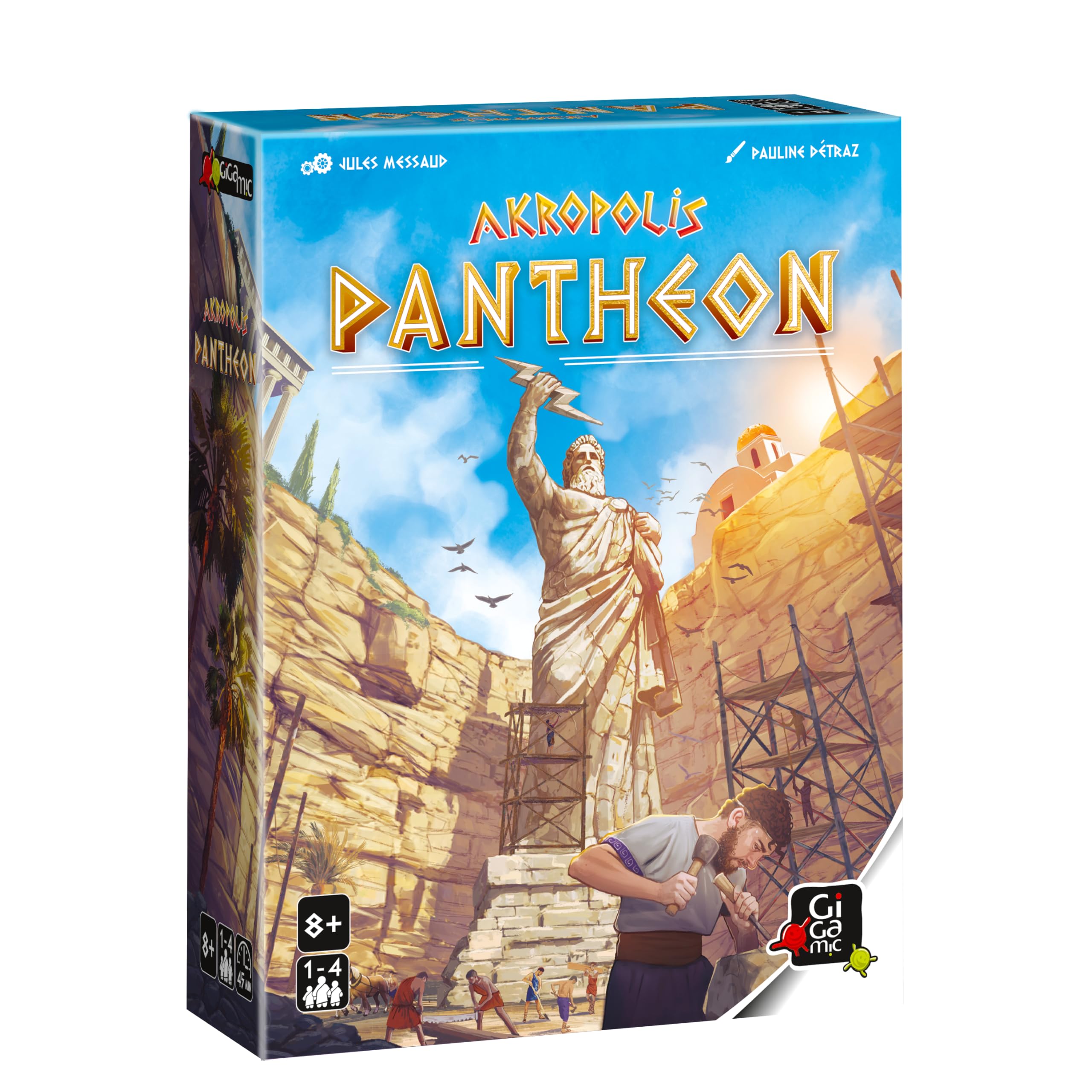GIGAMIC - Akropolis: Pantheon – Strategic and immersive cooperative expansion for ambitious builders - From 1 to 4 players - From 8 years old - French version