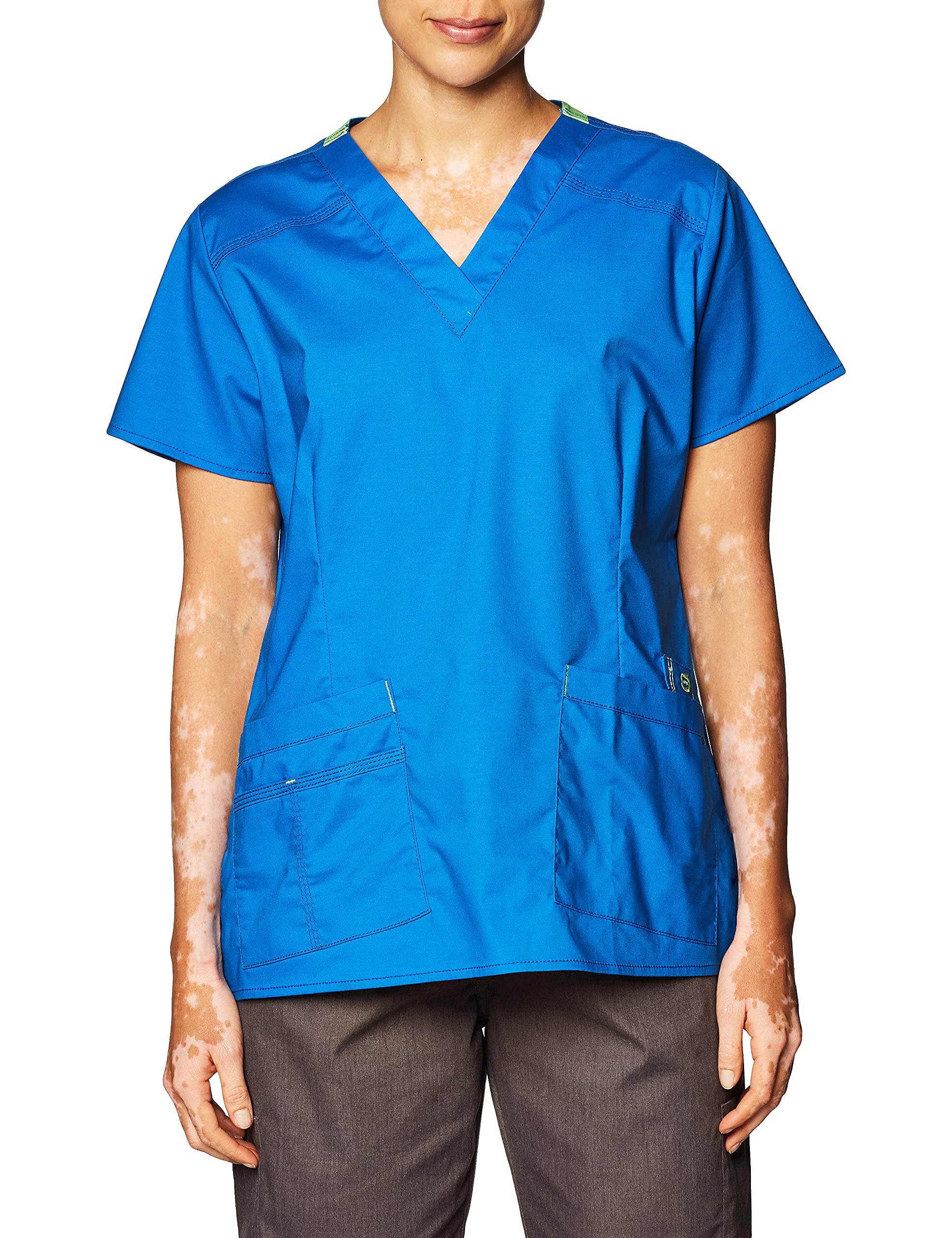 WonderWink Women's Wonderflex Verity Scrub Top, Royal, Medium