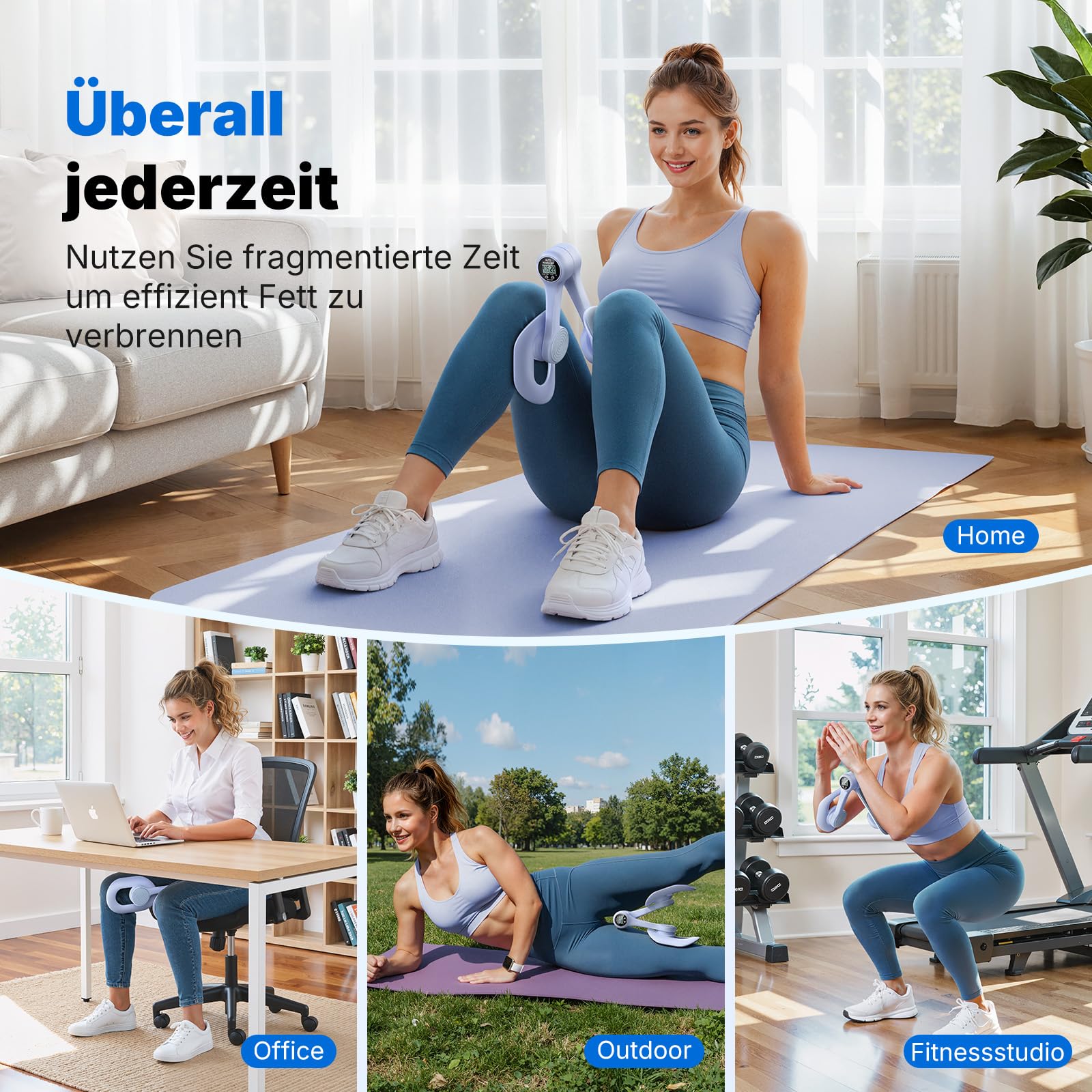 MERACH Thigh Master, Oberschenkeltrainer, Beckenbodenmuskeltrainer, Trainingsgerät für die Innenseite der Oberschenkel für zu Hause, Beckenbodenstärkungsgerät für Frauen