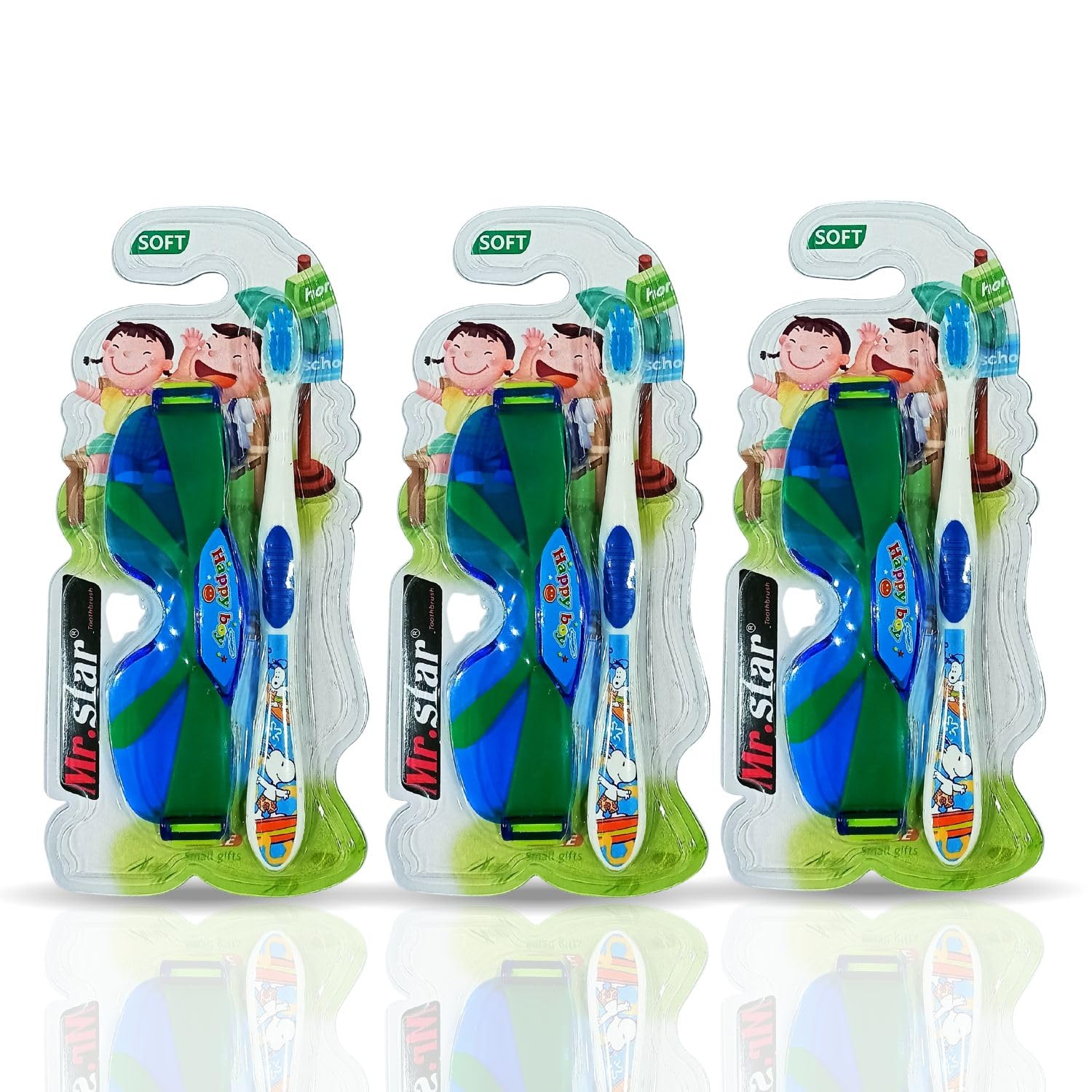 Jordan Step 1 Baby Toothbrush, Soft Bristles for 0-2 Years, BPA-free, Multicolour (Mr.Star,(Soft), Pack Of 3)-picture-26