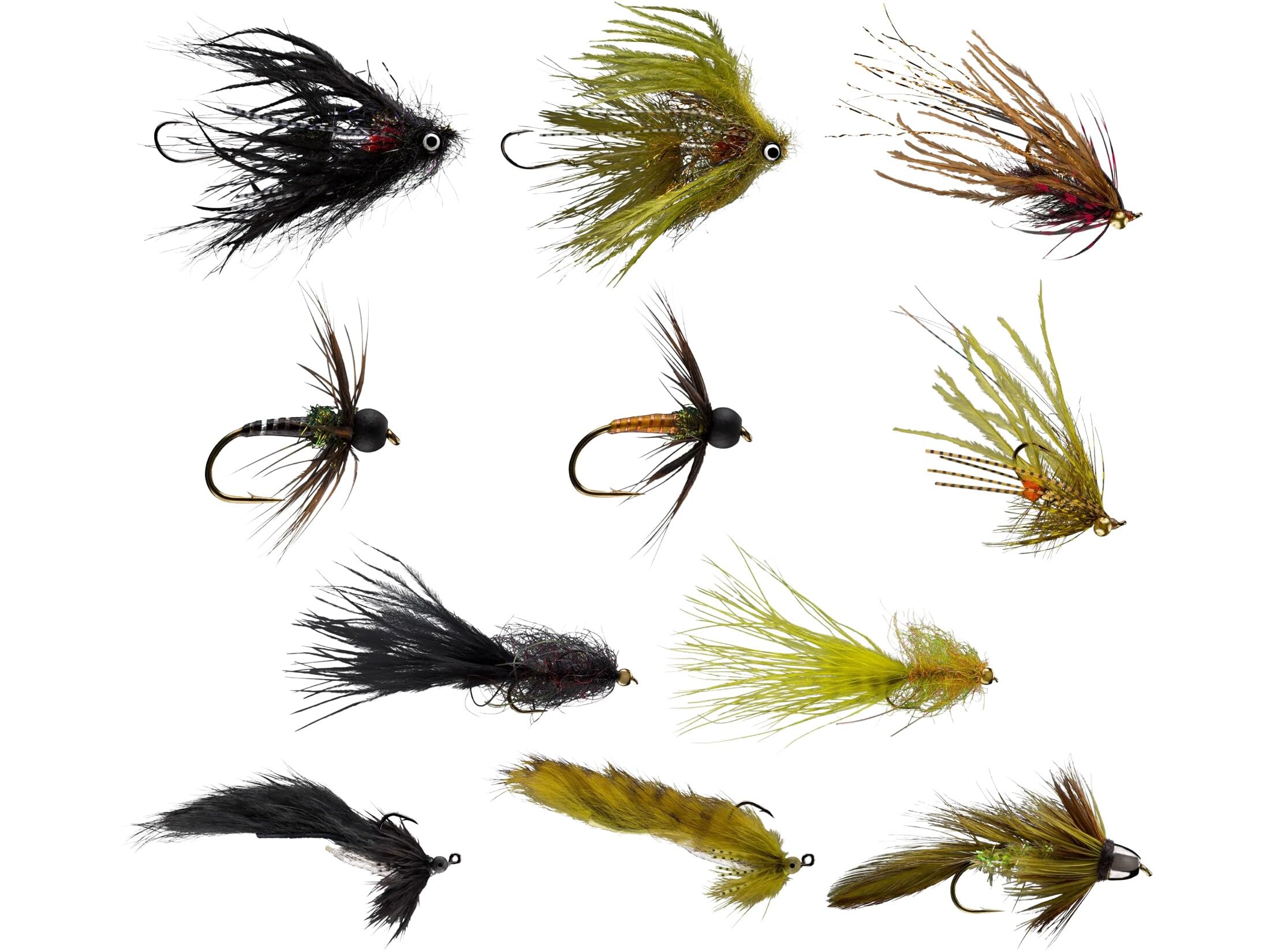 RIO Products Fly Fishing Flies Kit Assortment for Freshwater Fishing, Signature Flies for Trout, Bass, and Salmon, 7/11/12/13/15/20pcs (Trout Spey (11pc))
