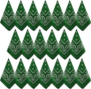 10/20 bandanas de cachemira, varios bandanas de poliéster para la cabeza de vaquero, bufanda cuadrada